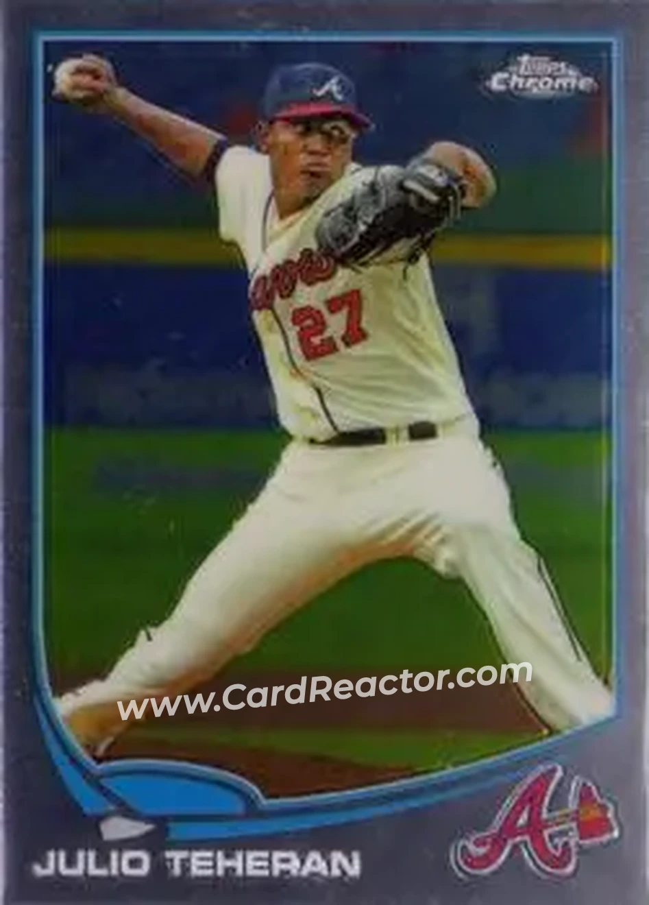2013 Topps Chrome #23 - Julio Teheran - Atlanta Braves - Front