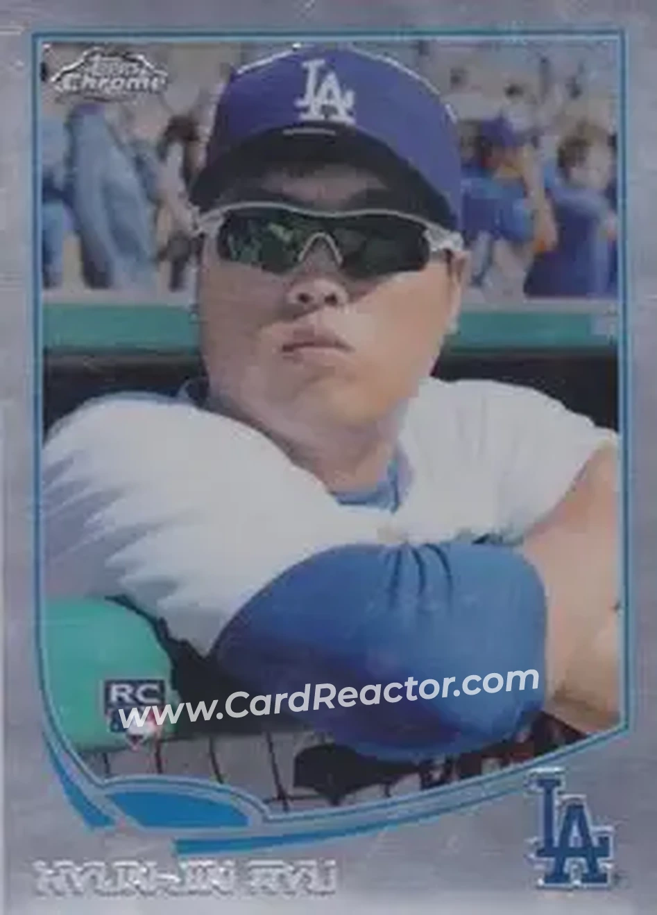 2013 Topps Chrome #25b - Hyun-Jin Ryu - Los Angeles Dodgers - Front