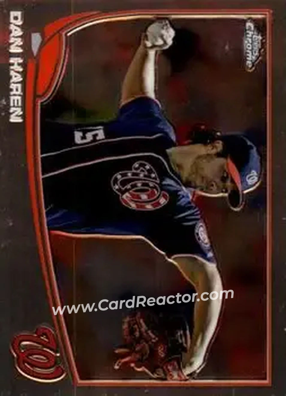 2013 Topps Chrome Update #MB-23 - Dan Haren - Washington Nationals - Front