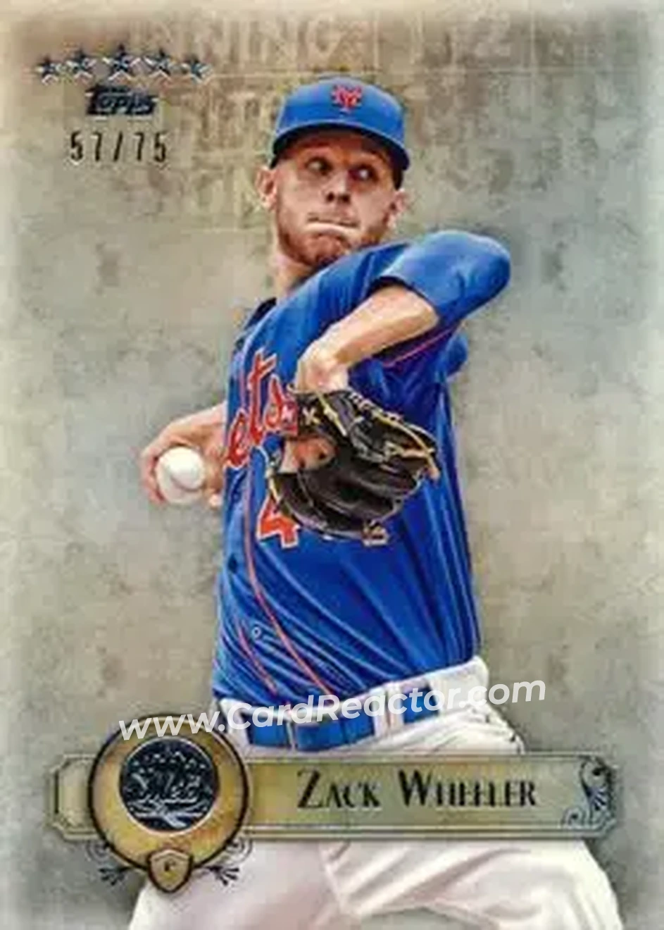 2013 Topps Five Star #2 - Zack Wheeler - New York Mets - Front 2013 Topps Five Star #2 - Zack Wheeler - New York Mets - Front
