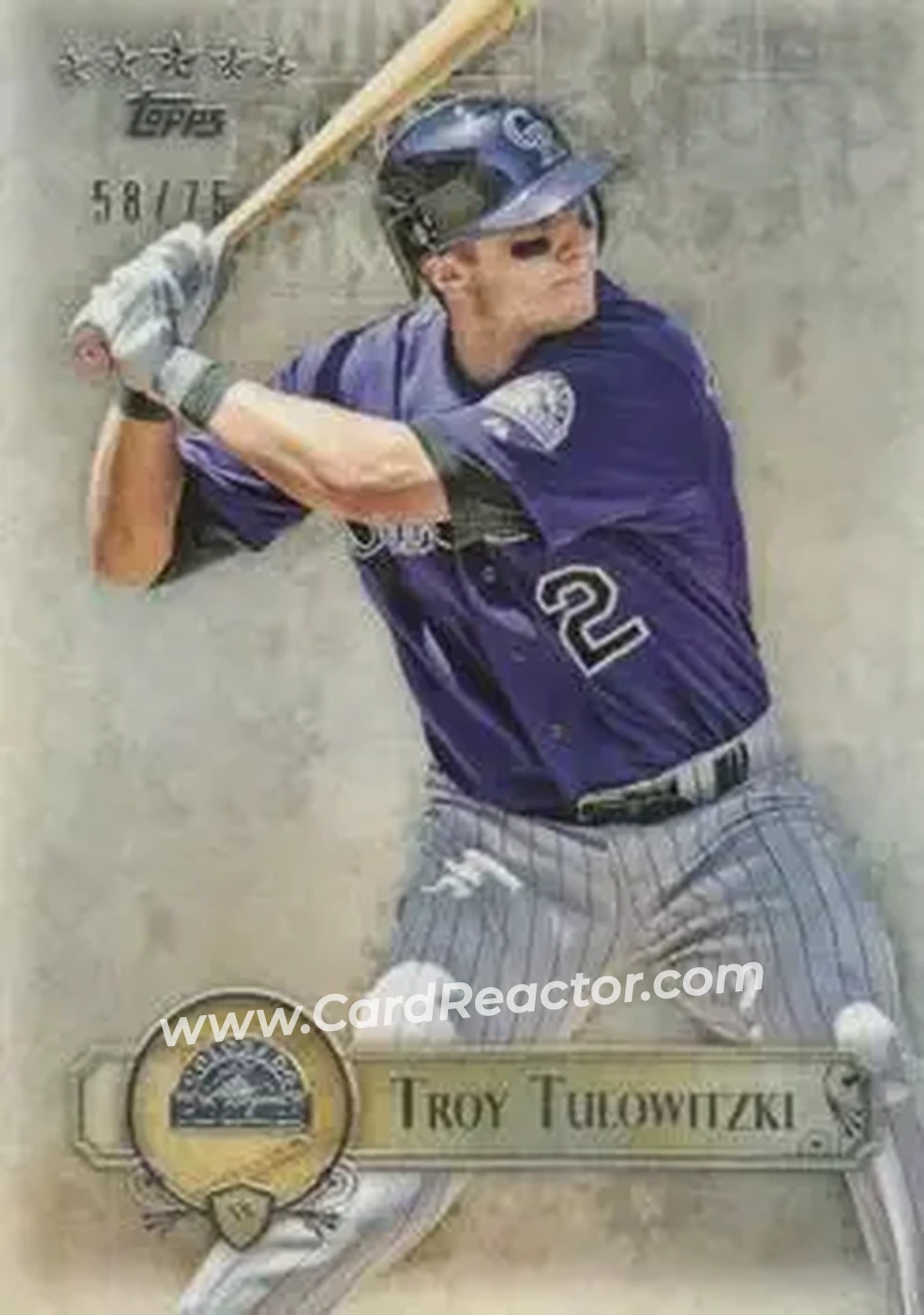 2013 Topps Five Star #7 - Troy Tulowitzki - Colorado Rockies - Front 2013 Topps Five Star #7 - Troy Tulowitzki - Colorado Rockies - Front