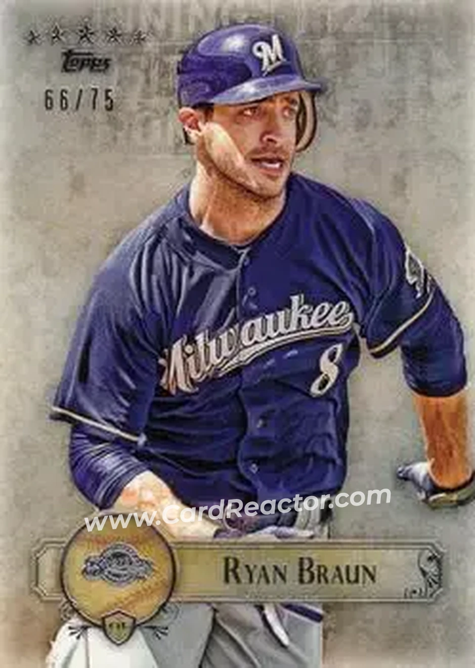 2013 Topps Five Star #11 - Ryan Braun - Milwaukee Brewers - Front