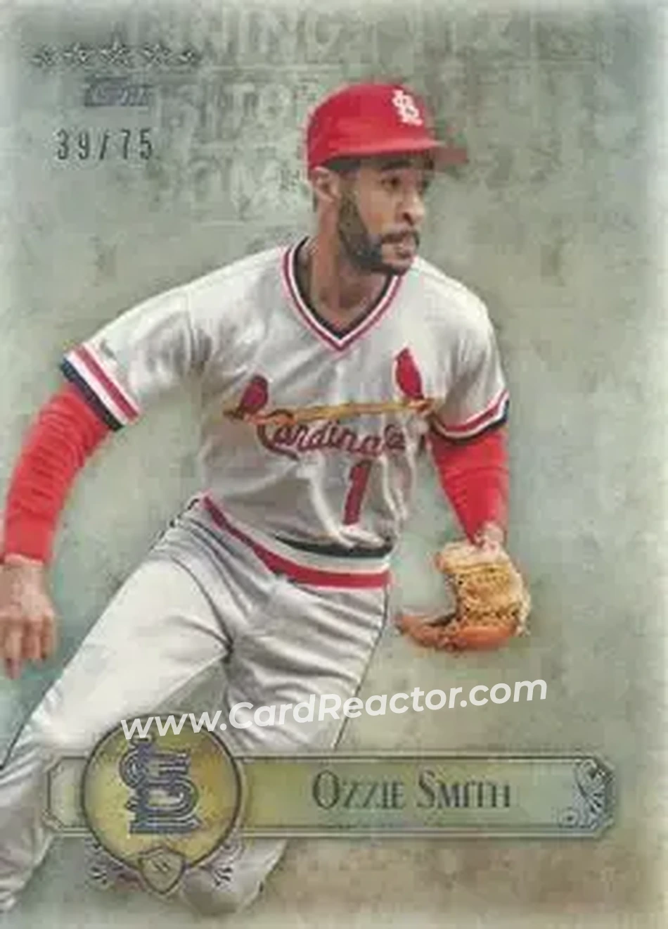 2013 Topps Five Star #16 - Ozzie Smith - St. Louis Cardinals - Front 2013 Topps Five Star #16 - Ozzie Smith - St. Louis Cardinals - Front