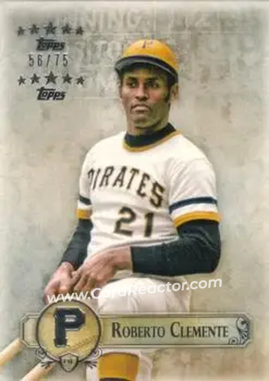 2013 Topps Five Star #20 - Bob Clemente - Pittsburgh Pirates - Front 2013 Topps Five Star #20 - Bob Clemente - Pittsburgh Pirates - Front