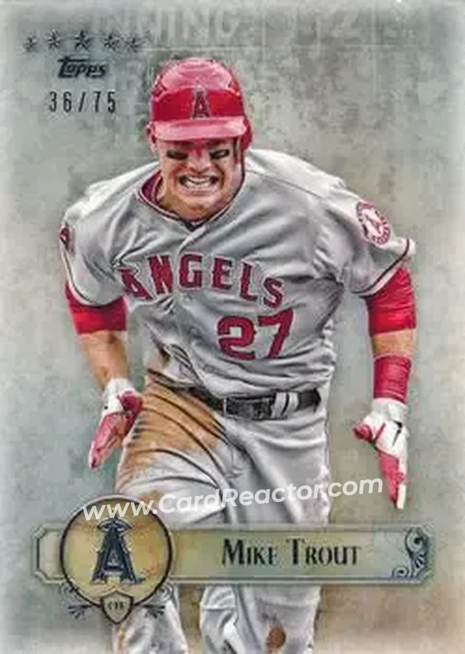 2013 Topps Five Star #36 - Mike Trout - Los Angeles Angels - Front