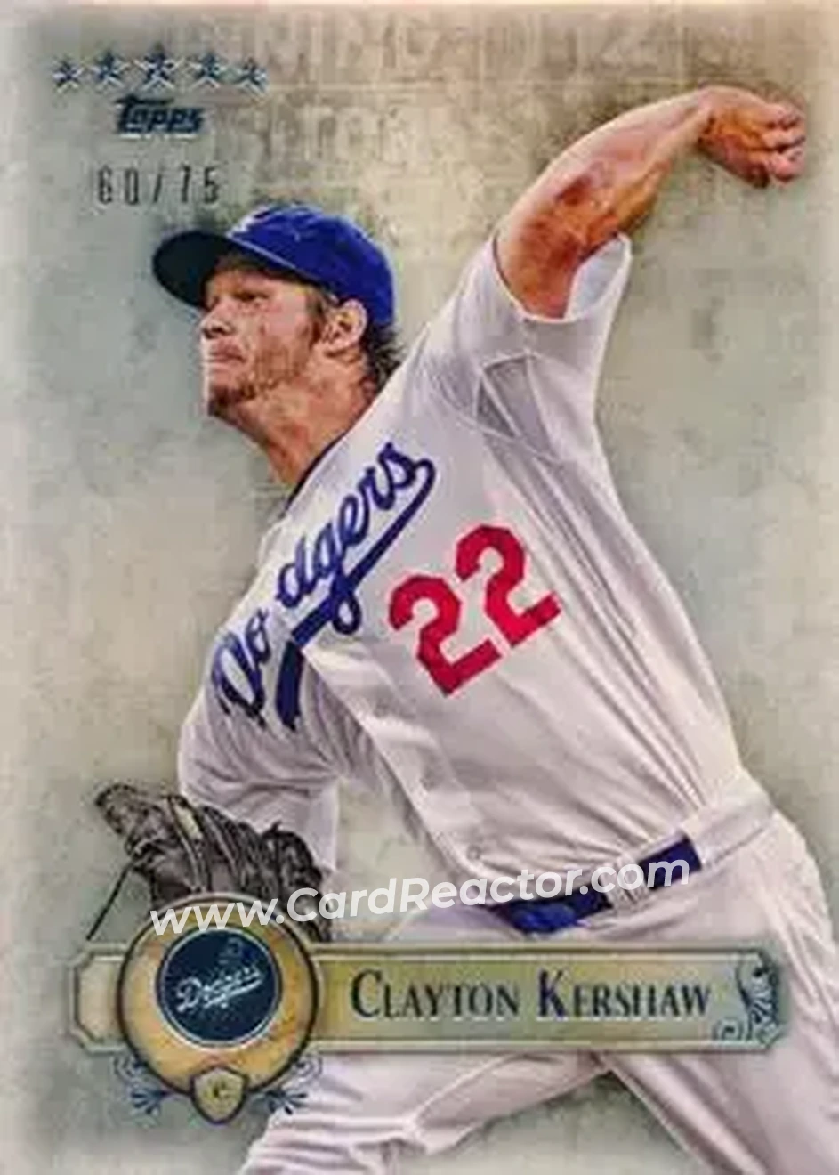 2013 Topps Five Star #41 - Clayton Kershaw - Los Angeles Dodgers - Front
