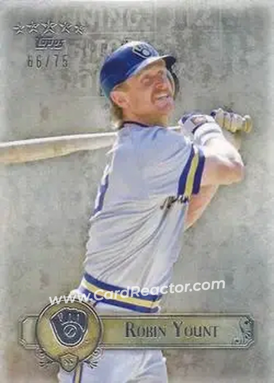 2013 Topps Five Star #43 - Robin Yount - Milwaukee Brewers - Front 2013 Topps Five Star #43 - Robin Yount - Milwaukee Brewers - Front