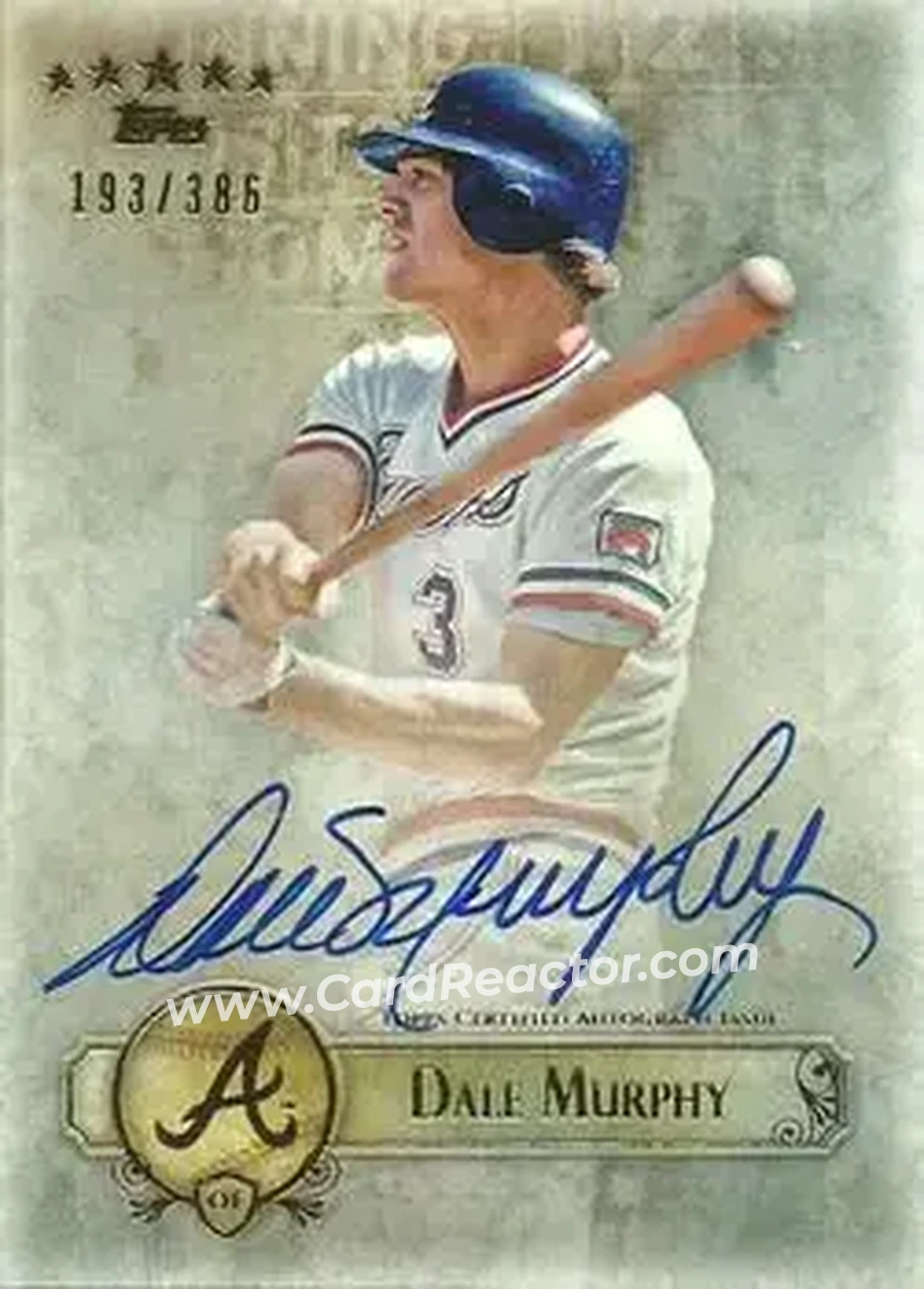 2013 Topps Five Star - Autographs #FSBA-DMU - Dale Murphy - Atlanta Braves - Front