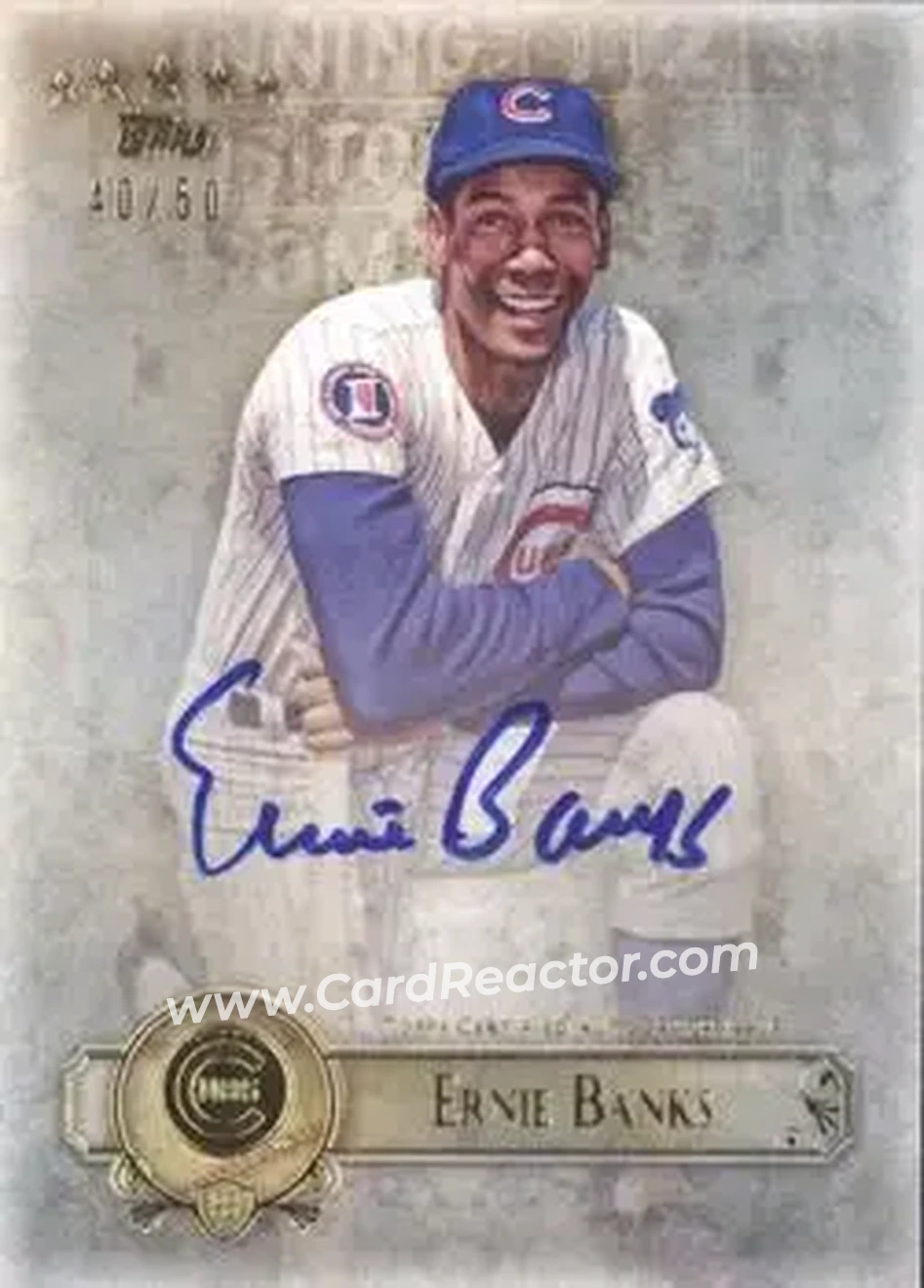 2013 Topps Five Star - Autographs #FSBA-EB - Ernie Banks - Chicago Cubs - Front 2013 Topps Five Star - Autographs #FSBA-EB - Ernie Banks - Chicago Cubs - Front
