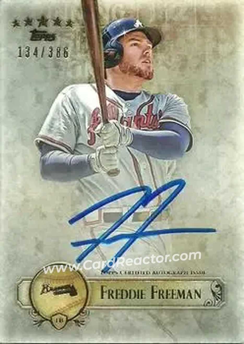 2013 Topps Five Star - Autographs #FSBA-FF - Freddie Freeman - Atlanta Braves - Front