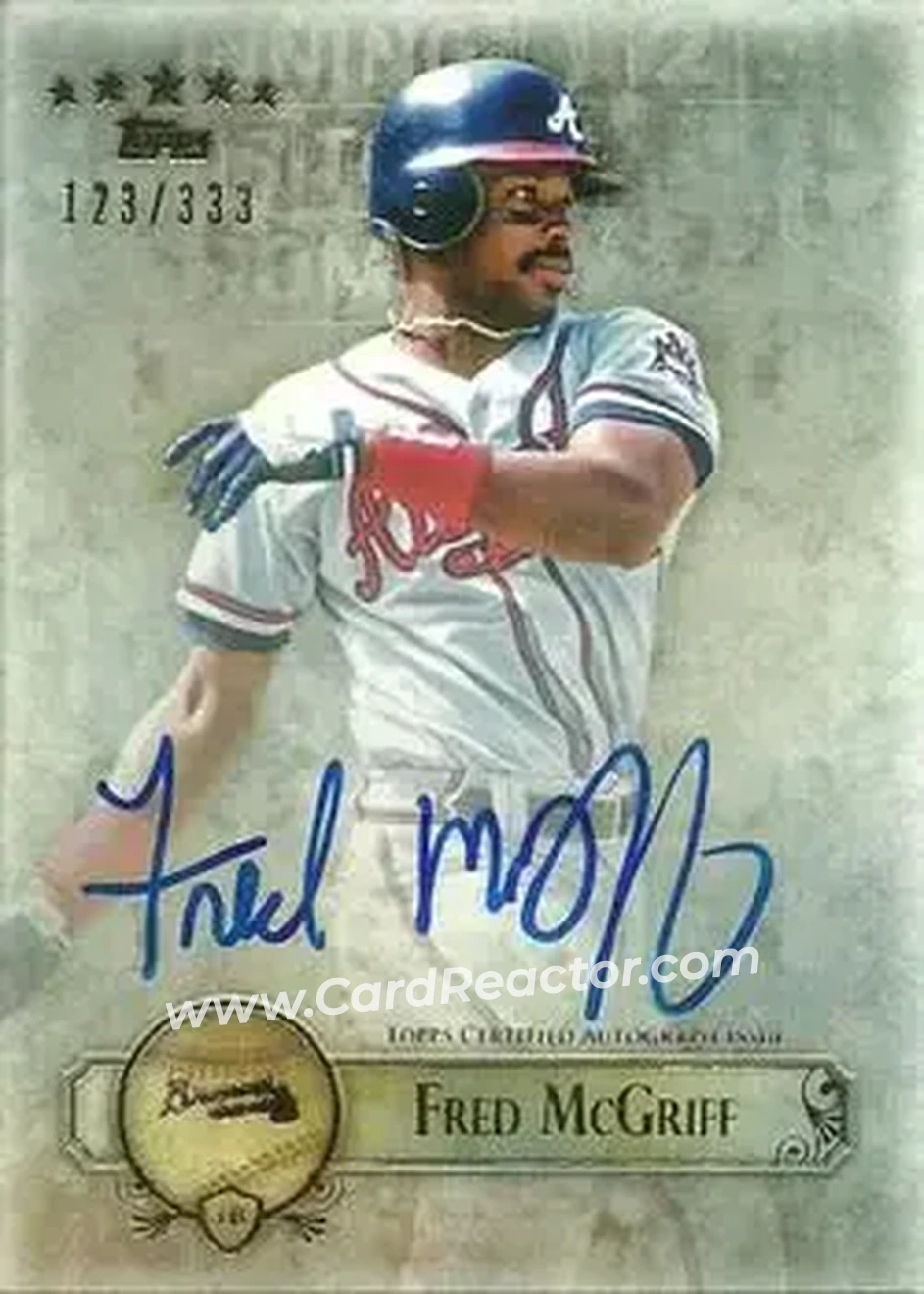2013 Topps Five Star - Autographs #FSBA-FM - Fred McGriff - Atlanta Braves - Front
