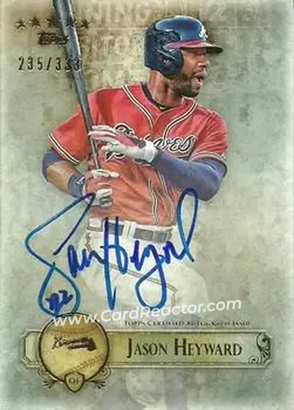 2013 Topps Five Star - Autographs #FSBA-JHE - Jason Heyward - Atlanta Braves - Front