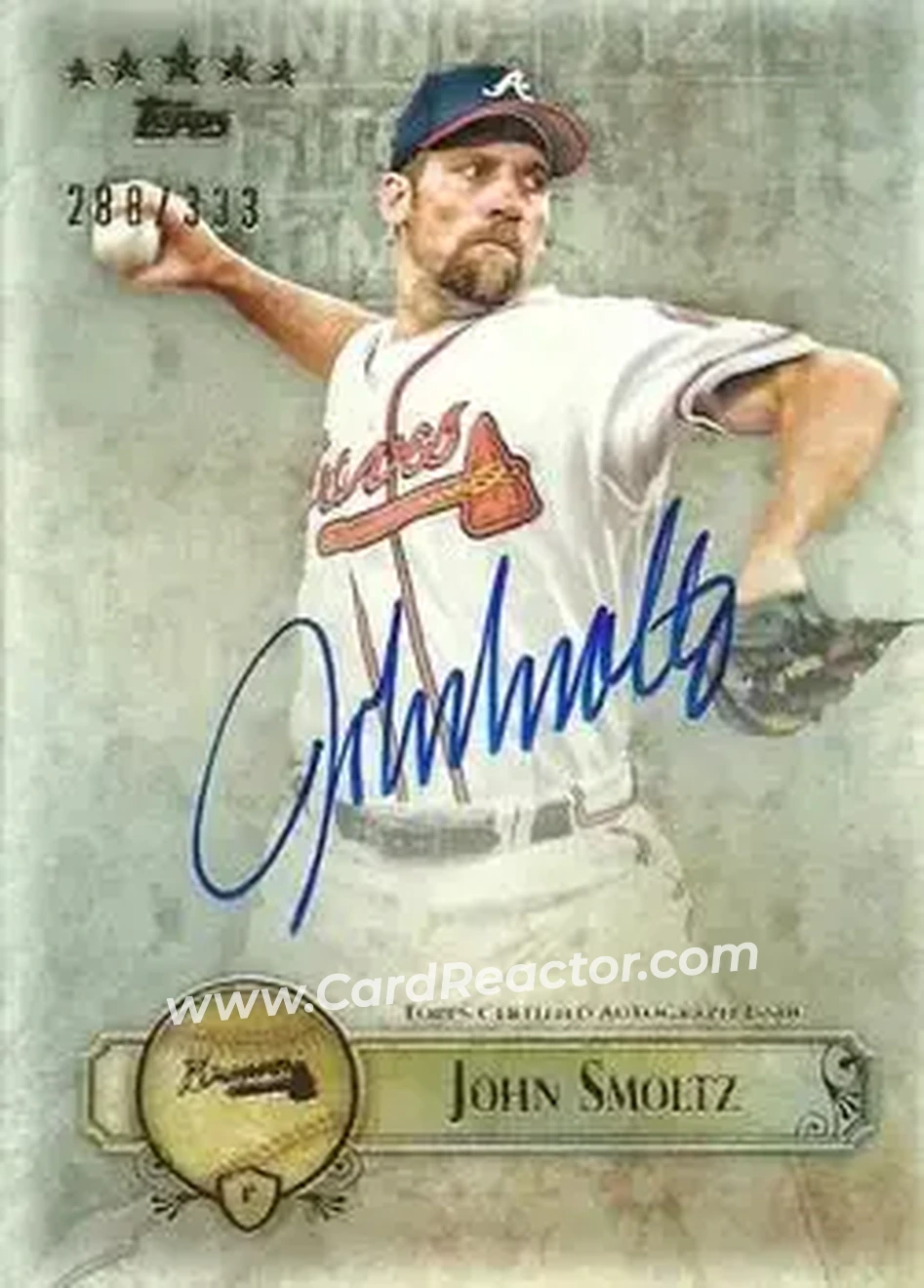 2013 Topps Five Star - Autographs #FSBA-JS - John Smoltz - Atlanta Braves - Front