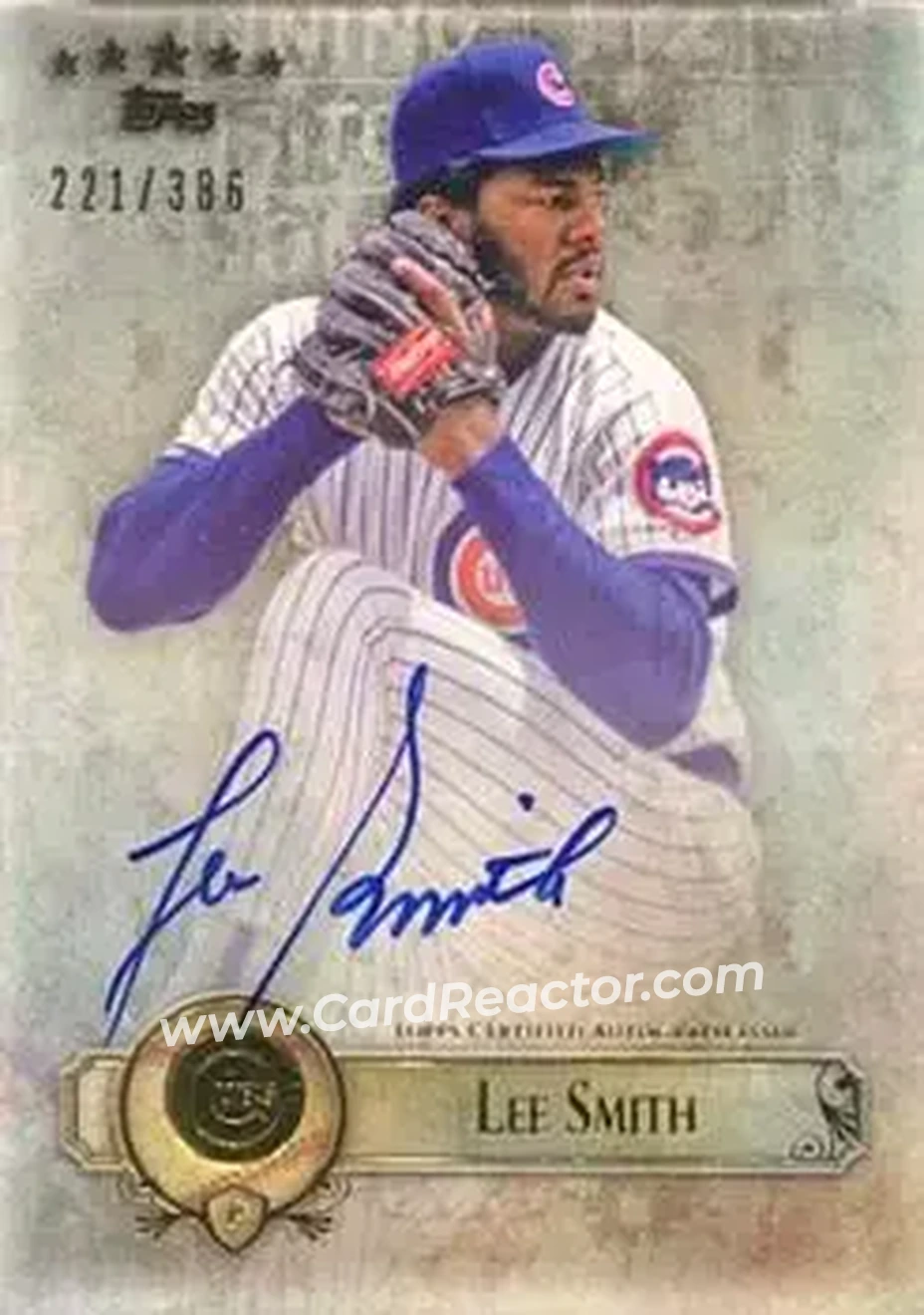 2013 Topps Five Star - Autographs #FSBA-LS - Lee Smith - Chicago Cubs - Front