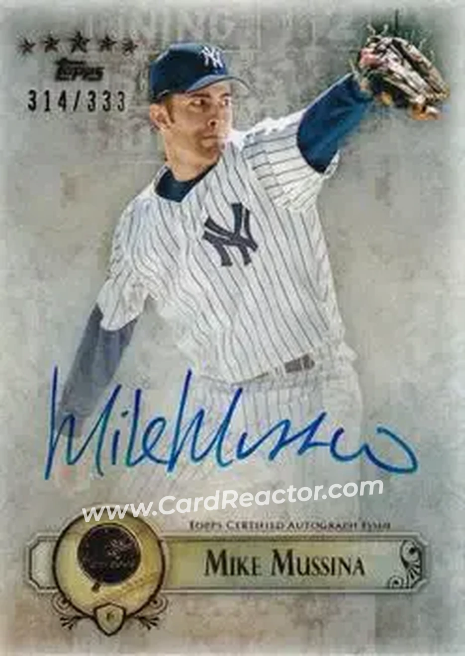 2013 Topps Five Star - Autographs #FSBA-MMU - Mike Mussina - New York Yankees - Front 2013 Topps Five Star - Autographs #FSBA-MMU - Mike Mussina - New York Yankees - Front