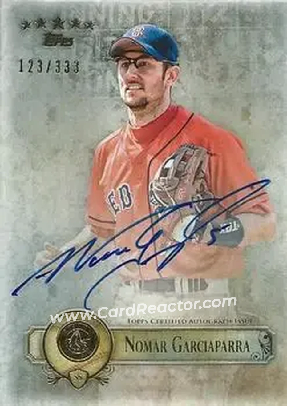2013 Topps Five Star - Autographs #FSBA-NG - Nomar Garciaparra - Boston Red Sox - Front 2013 Topps Five Star - Autographs #FSBA-NG - Nomar Garciaparra - Boston Red Sox - Front