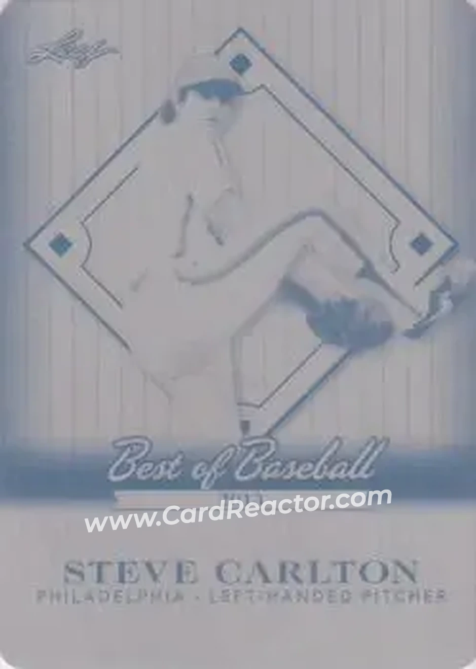2013 Leaf Best of Baseball - Printing Plates Black #BSC1 - Steve Carlton - Philadelphia Phillies - Front