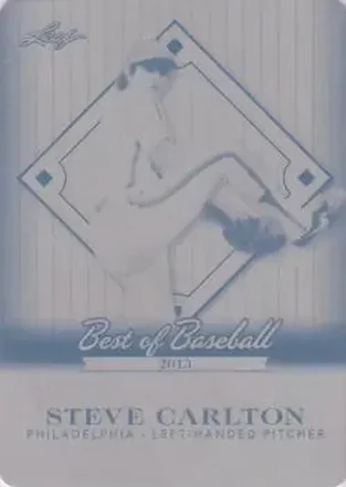2013 Leaf Best of Baseball - Printing Plates Black #BSC1 - Steve Carlton - Philadelphia Phillies
