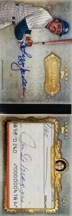 2013 Topps Five Star - Autograph Cut Signatures Books #FSCSB-JD1 - Reggie Jackson - Joe DiMaggio AU, SN1 - New York Yankees - New York Yankees