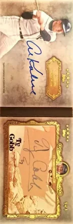 2013 Topps Five Star - Autograph Cut Signatures Books #FSCSB-KC - Al Kaline - Ty Cobb AU, SN1 - Detroit Tigers - Detroit Tigers