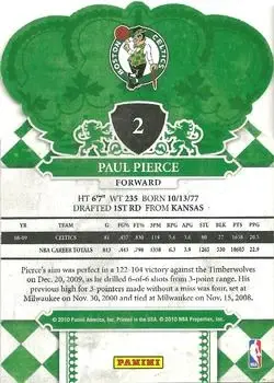 Back of Paul Pierce