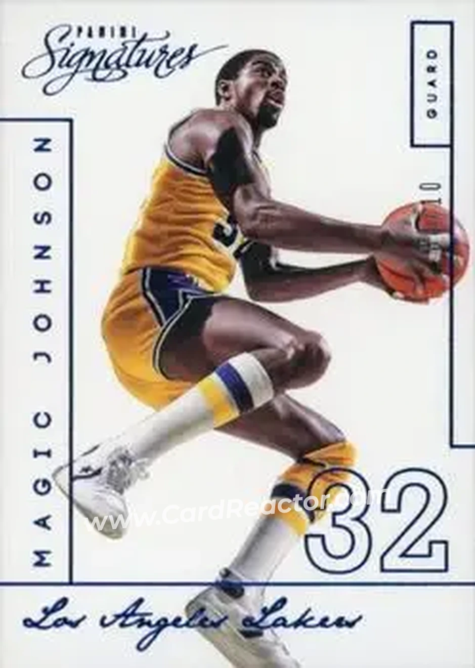 2013-14 Panini Signatures - Blue #212 - Magic Johnson - Los Angeles Lakers - Front 2013-14 Panini Signatures - Blue #212 - Magic Johnson - Los Angeles Lakers - Front