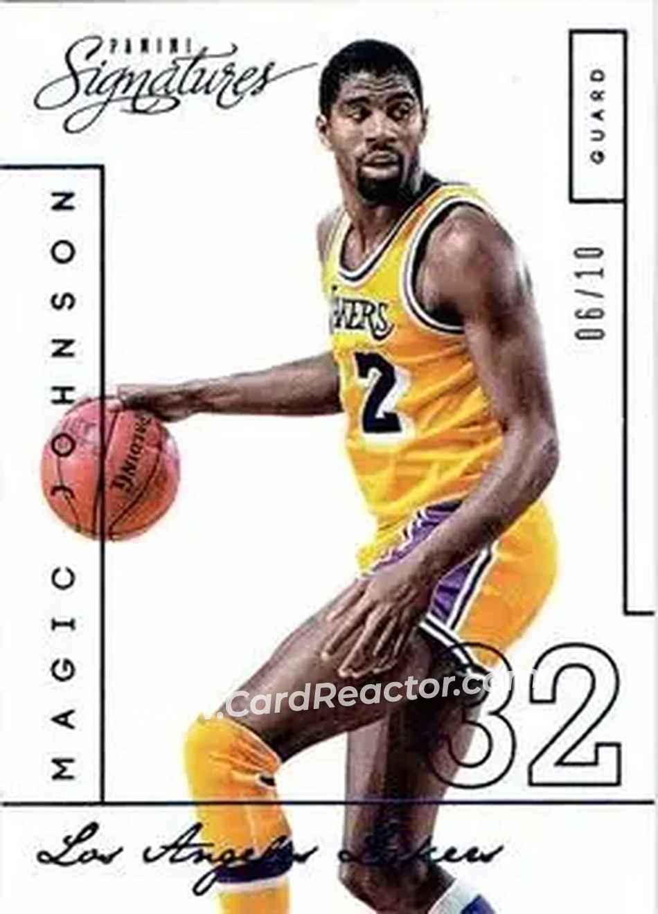 2013-14 Panini Signatures - Blue #217 - Magic Johnson - Los Angeles Lakers - Front