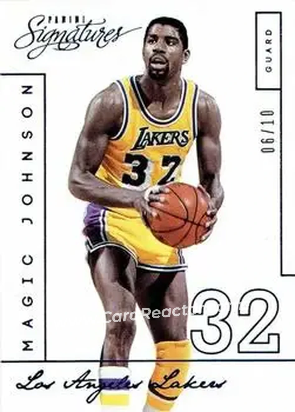 2013-14 Panini Signatures - Blue #219 - Magic Johnson - Los Angeles Lakers - Front