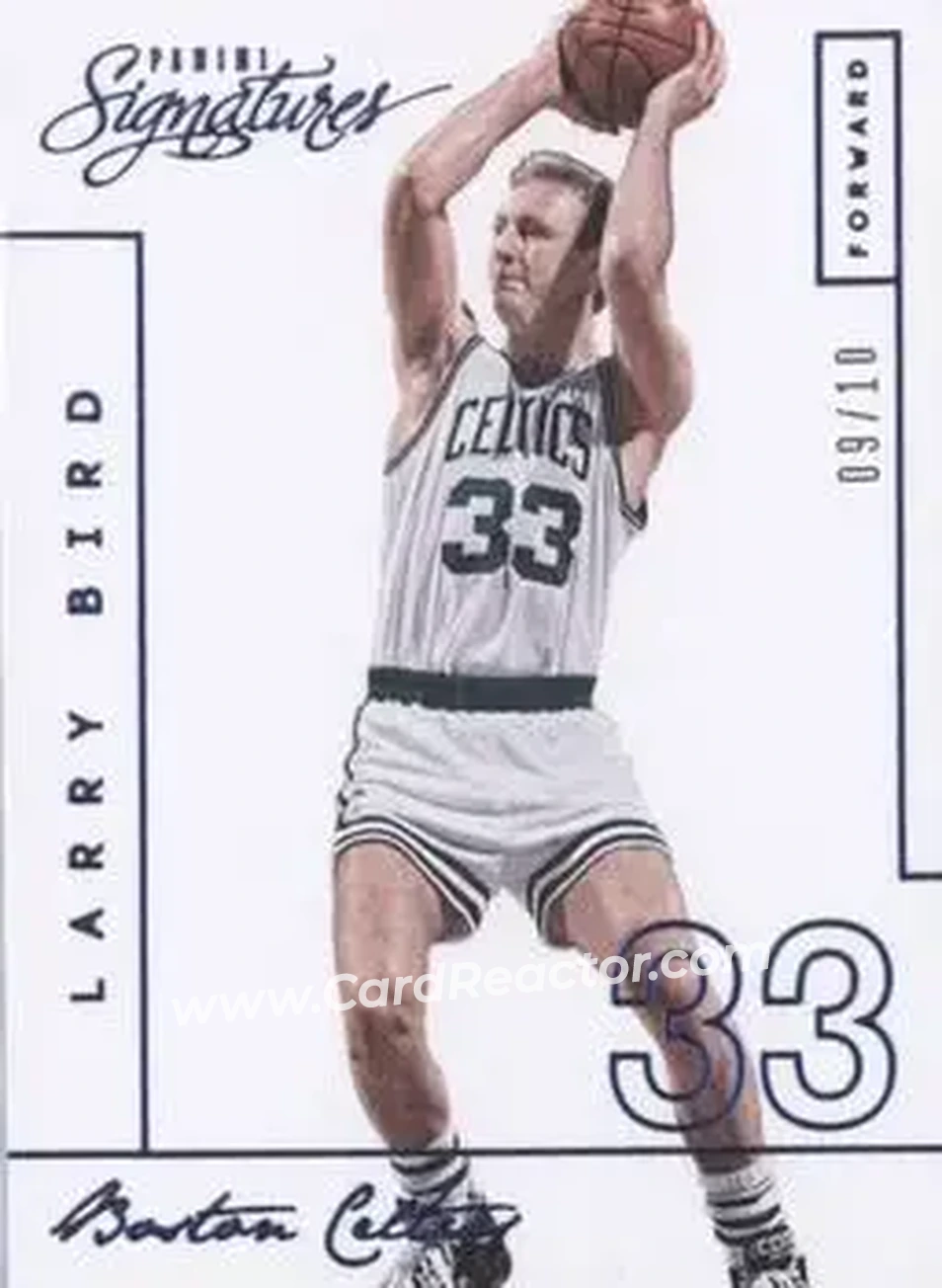 2013-14 Panini Signatures - Blue #222 - Larry Bird - Boston Celtics - Front 2013-14 Panini Signatures - Blue #222 - Larry Bird - Boston Celtics - Front