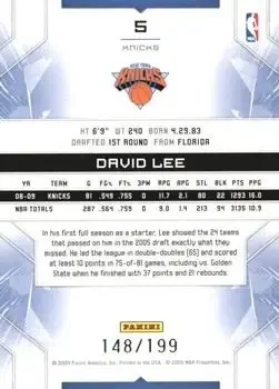 Back of David Lee
