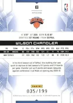 Back of Wilson Chandler