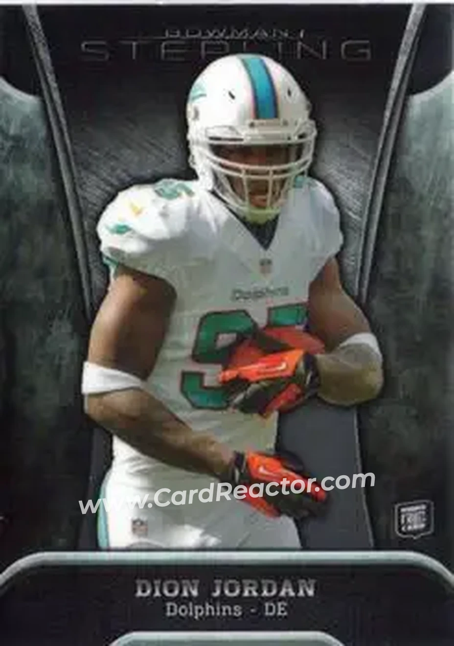 2013 Bowman Sterling #45 - Dion Jordan - Miami Dolphins - Front 2013 Bowman Sterling #45 - Dion Jordan - Miami Dolphins - Front