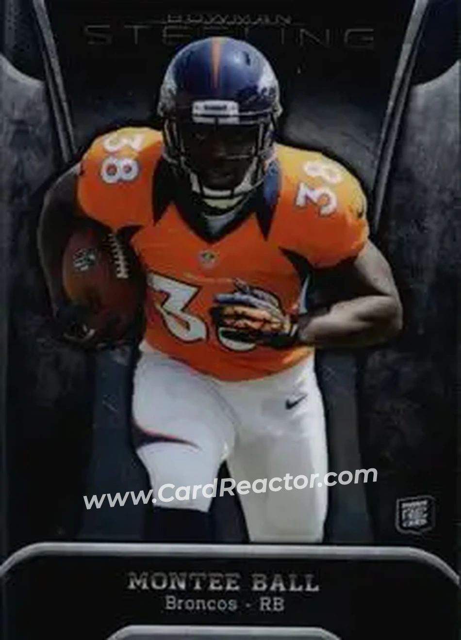 2013 Bowman Sterling #52 - Montee Ball - Denver Broncos - Front 2013 Bowman Sterling #52 - Montee Ball - Denver Broncos - Front
