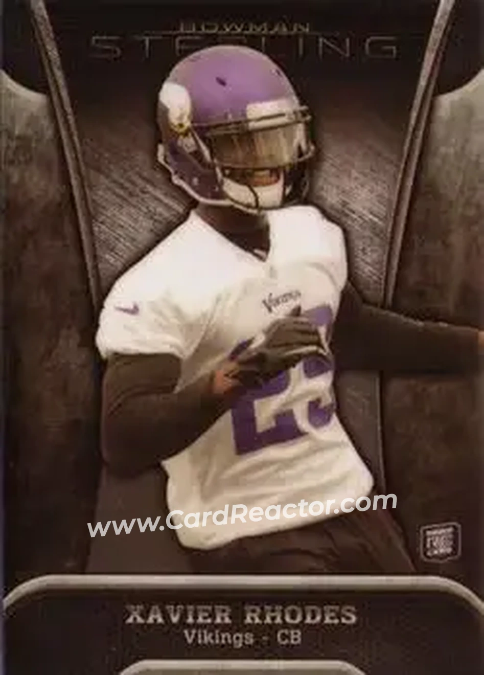 2013 Bowman Sterling #63 - Xavier Rhodes - Minnesota Vikings - Front 2013 Bowman Sterling #63 - Xavier Rhodes - Minnesota Vikings - Front