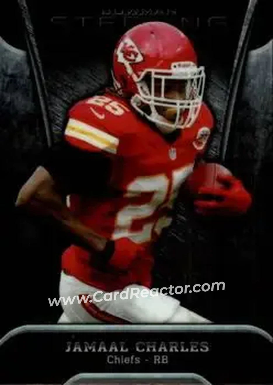 2013 Bowman Sterling #72 - Jamaal Charles - Kansas City Chiefs - Front