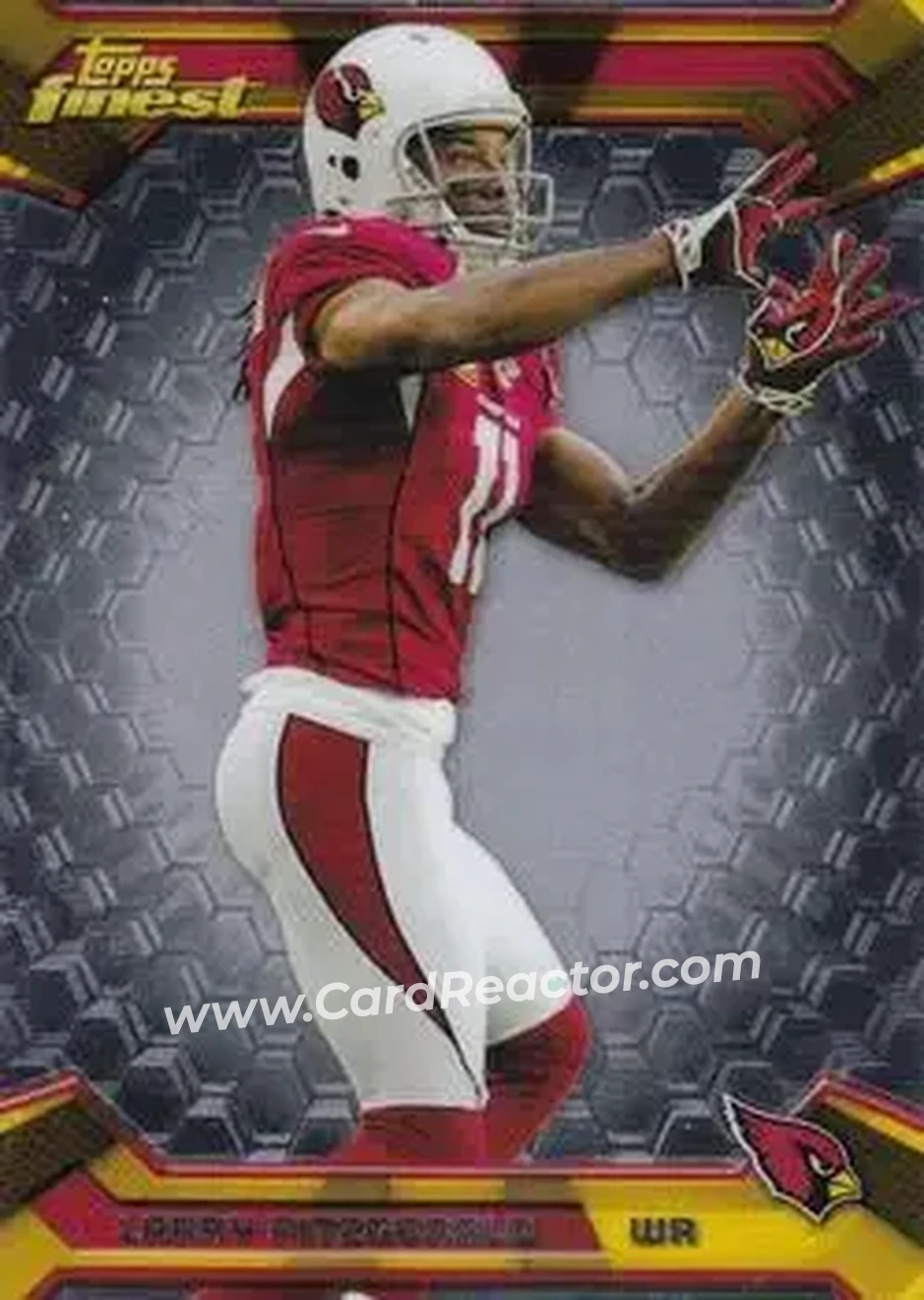 2013 Finest #5 - Larry Fitzgerald - Arizona Cardinals - Front 2013 Finest #5 - Larry Fitzgerald - Arizona Cardinals - Front