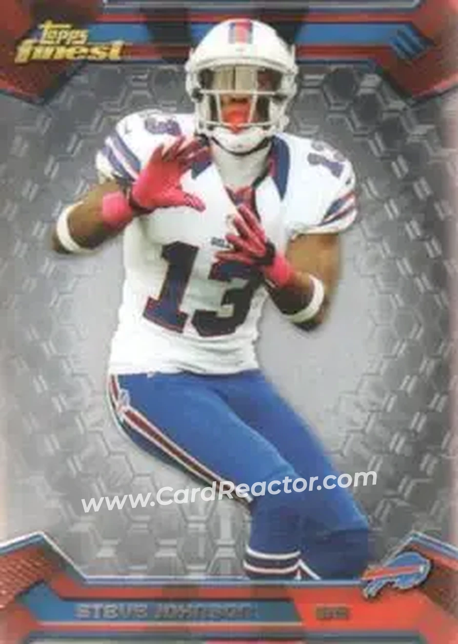 2013 Finest #13 - Steve Johnson - Buffalo Bills - Front