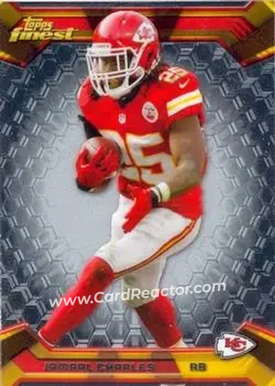 2013 Finest #28 - Jamaal Charles - Kansas City Chiefs - Front