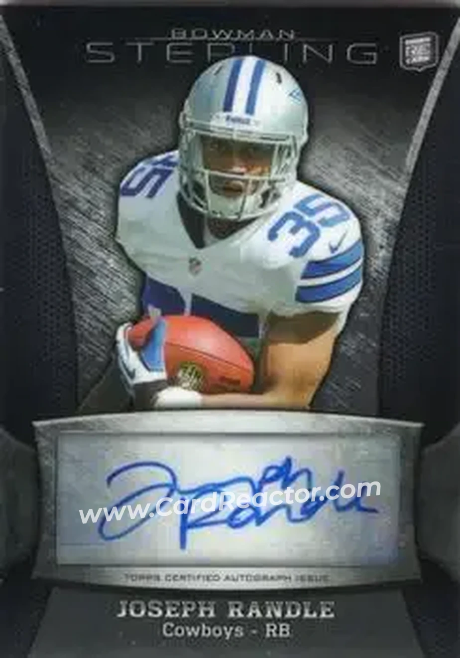 2013 Bowman Sterling - Autographs #BSA-JR - Joseph Randle - Dallas Cowboys - Front 2013 Bowman Sterling - Autographs #BSA-JR - Joseph Randle - Dallas Cowboys - Front