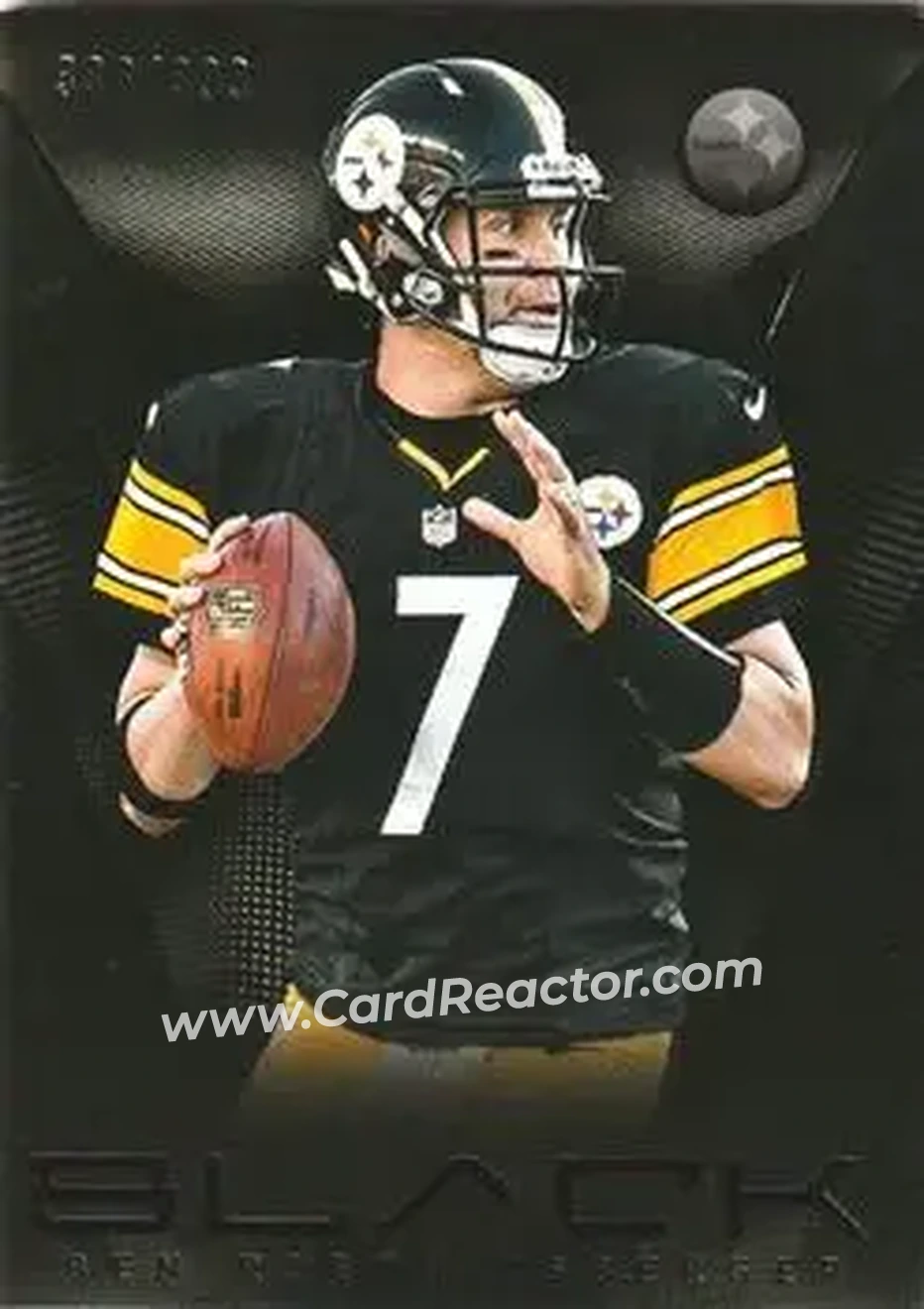 2013 Panini Black #61 - Ben Roethlisberger - Pittsburgh Steelers - Front 2013 Panini Black #61 - Ben Roethlisberger - Pittsburgh Steelers - Front