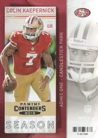 2013 Panini Contenders #1 - Colin Kaepernick - San Francisco 49ers