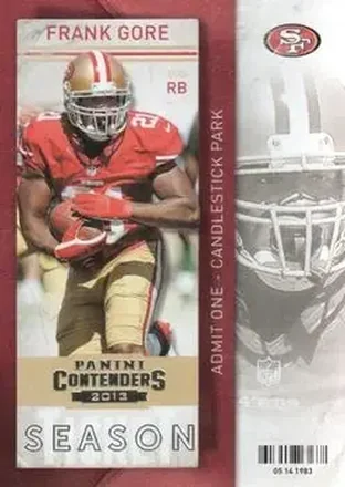 2013 Panini Contenders #3 - Frank Gore - San Francisco 49ers