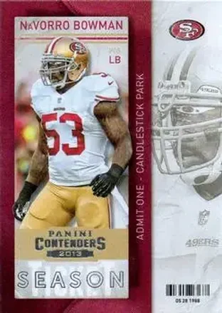 2013 Panini Contenders #4 - Navorro Bowman - San Francisco 49ers