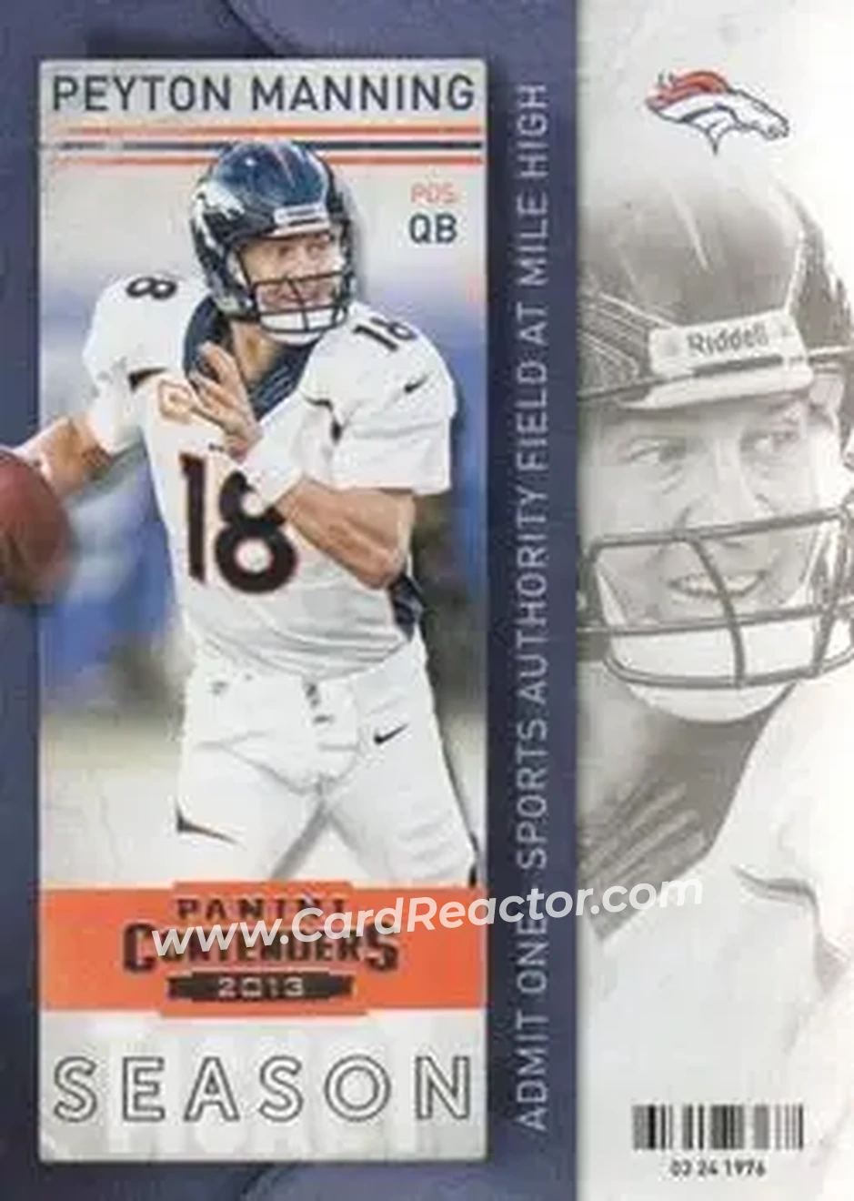 2013 Panini Contenders #14 - Peyton Manning - Denver Broncos - Front