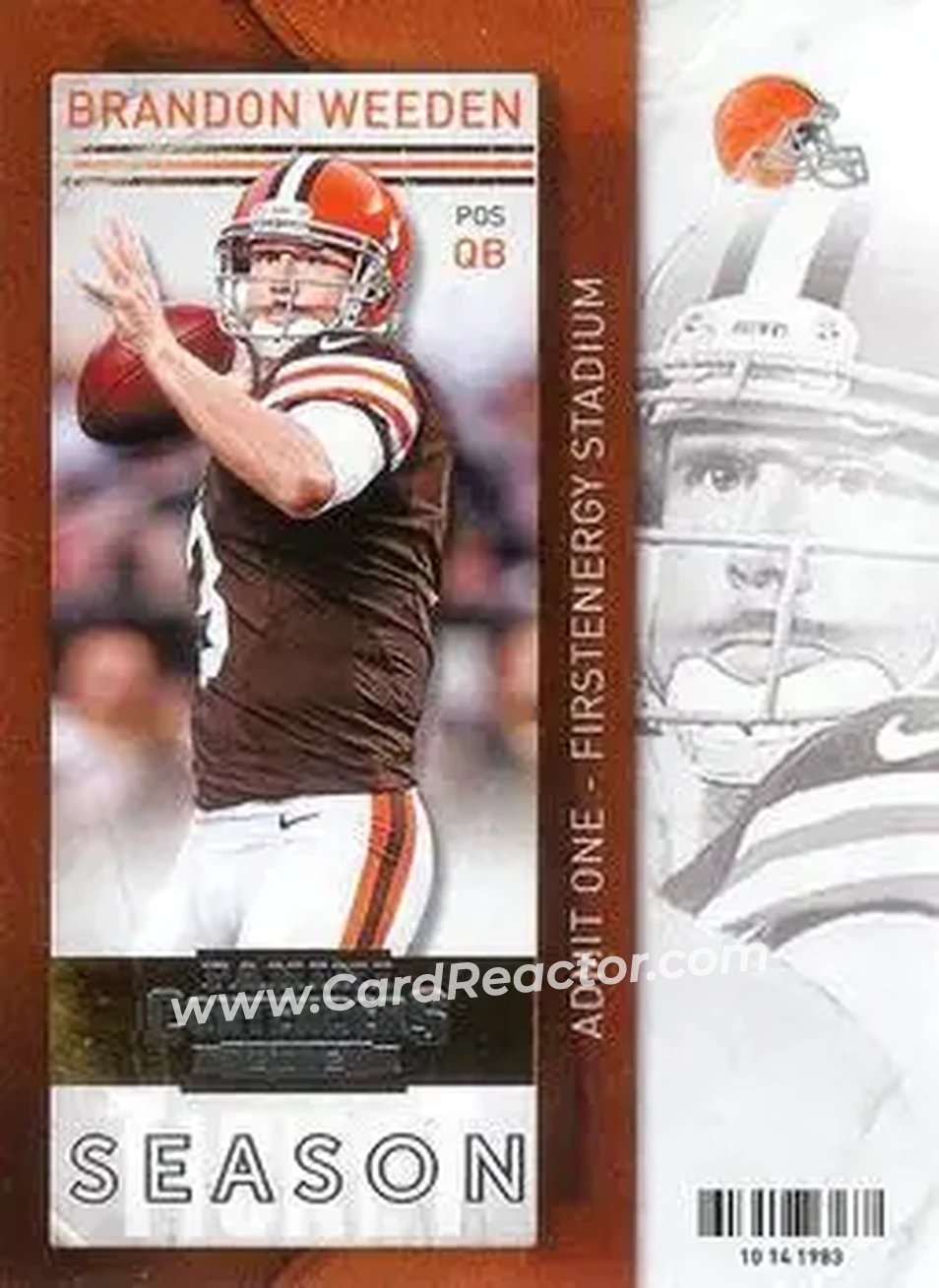 2013 Panini Contenders #18 - Brandon Weeden - Cleveland Browns