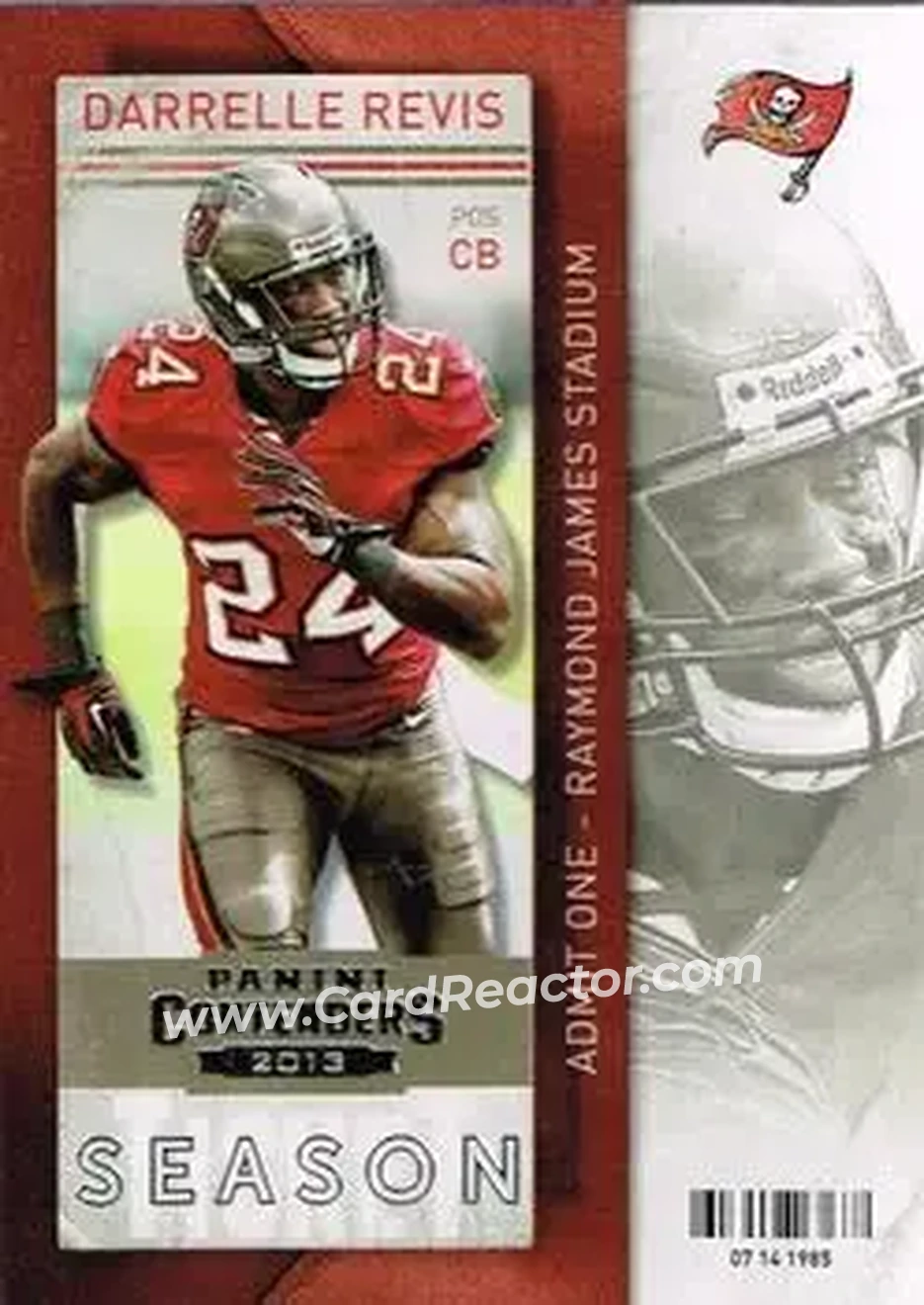 2013 Panini Contenders #21 - Darrelle Revis - Tampa Bay Buccaneers - Front