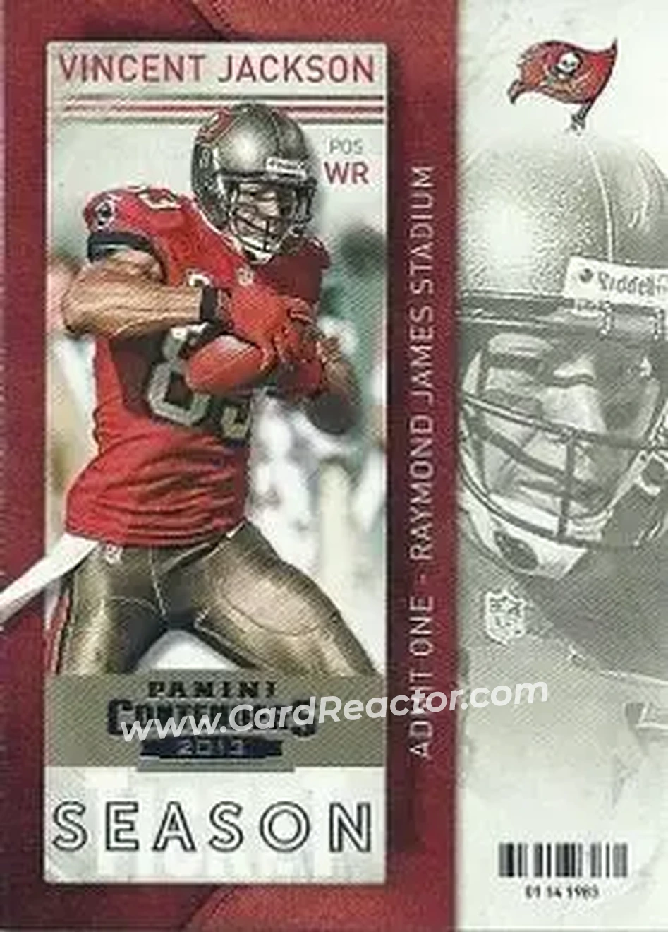 2013 Panini Contenders #22 - Vincent Jackson - Tampa Bay Buccaneers - Front