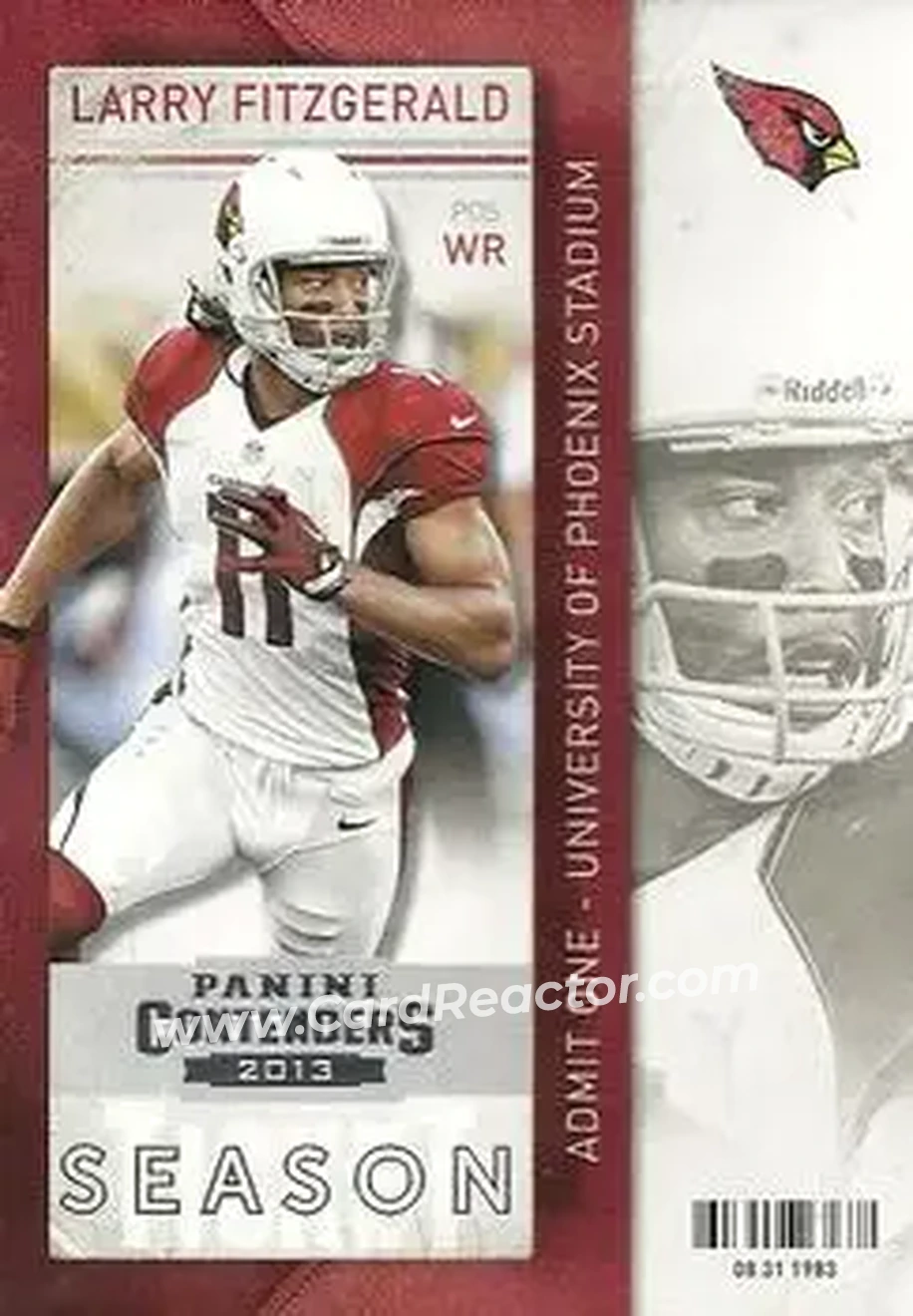 2013 Panini Contenders #25 - Larry Fitzgerald - Arizona Cardinals - Front