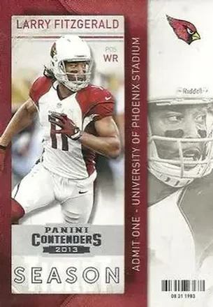 2013 Panini Contenders #25 - Larry Fitzgerald - Arizona Cardinals