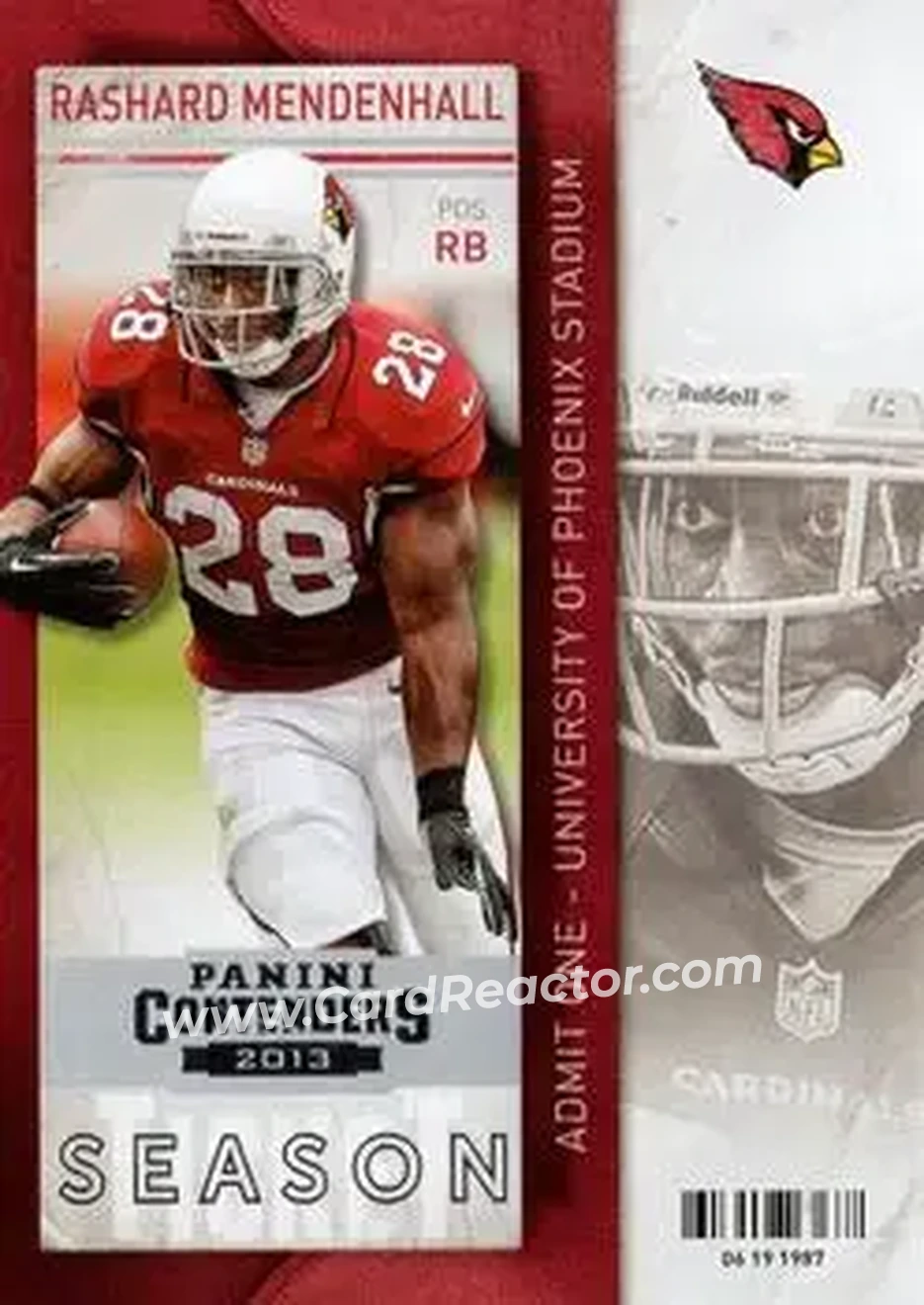 2013 Panini Contenders #26 - Rashard Mendenhall - Arizona Cardinals